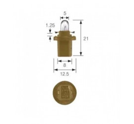 LÁMPARA 12V 1.5W Bx8.5d TB