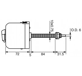 Moteur d'essuie-glaces 12V - Angle 85°