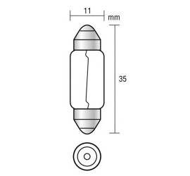 Lampe navette 12V 10W 10x36mm