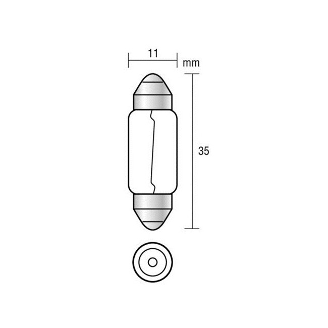 Lampe navette 12V 10W 10x36mm