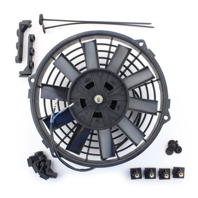 Ventilateur 12V 9 pouces aspirant