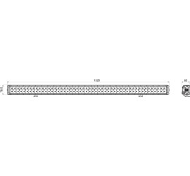 Rampe de travail à LED droite 132 cm 27000 Lumen
