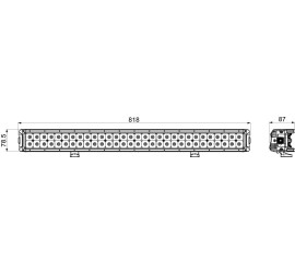 Rampe de travail à LED droite 82 cm 16200 Lumen
