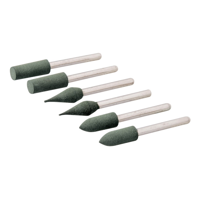 Pointes de polissage en caoutchouc pour outil rotatif, 6 pcs