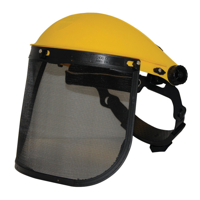 Casque de protection à visière grillagée