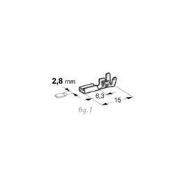 Cosse plate femelle largeur 2,8mm à clip