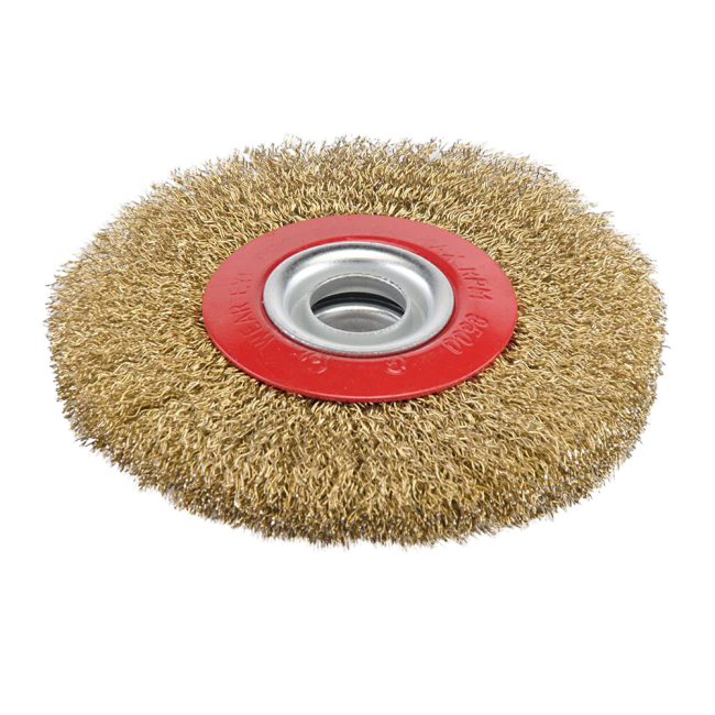 Brosse circulaire en acier laitonné