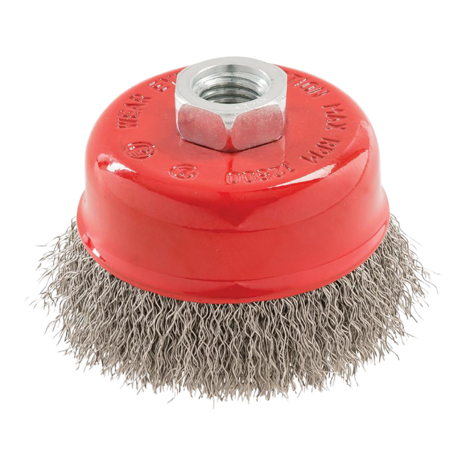 Brosse boisseau à fils d'acier inox