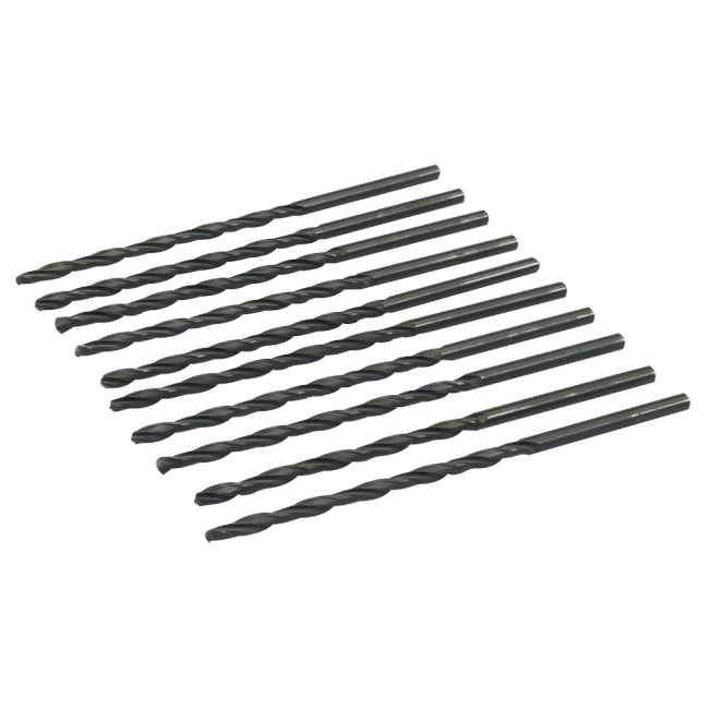 Mèches métriques longues en acier rapide HSS-R, 10 pcs