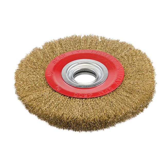 Brosse circulaire en acier laitonné