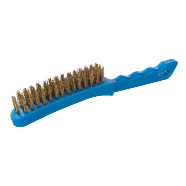 Brosse plastique à poils laitonnés