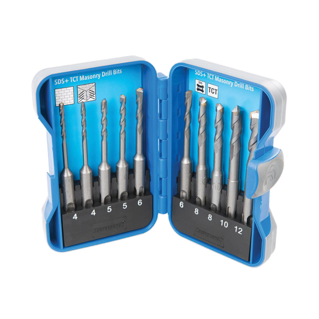 Forets à maçonnerie TCT SDS Plus, coffret 10 pcs