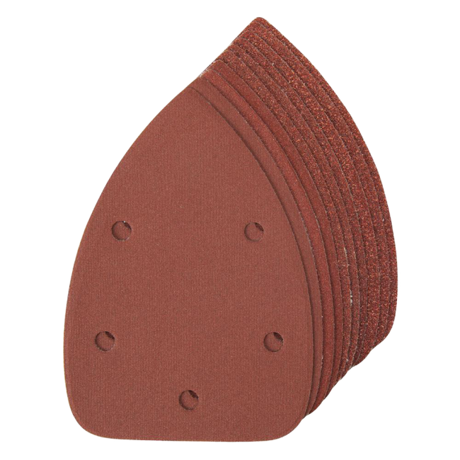 Feuilles abrasives triangulaires auto-agrippantes 140 mm, 10 pcs