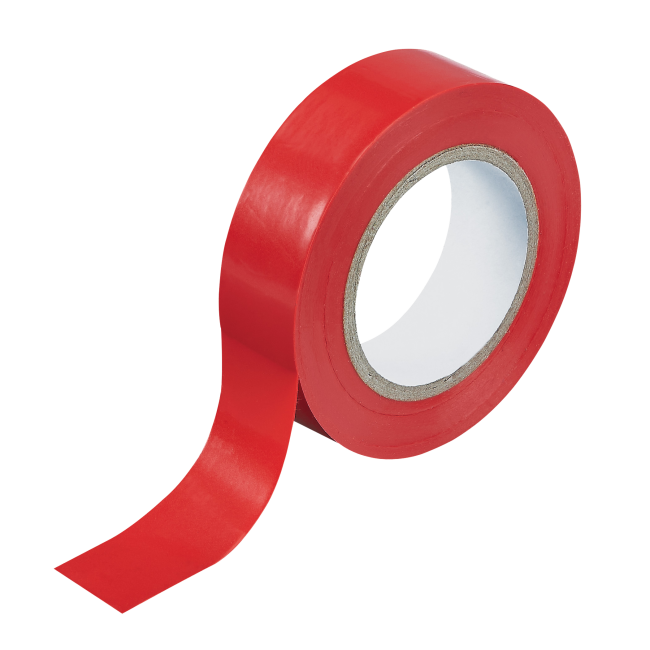 Ruban isolant électrique PVC 19mm x 10m Rouge