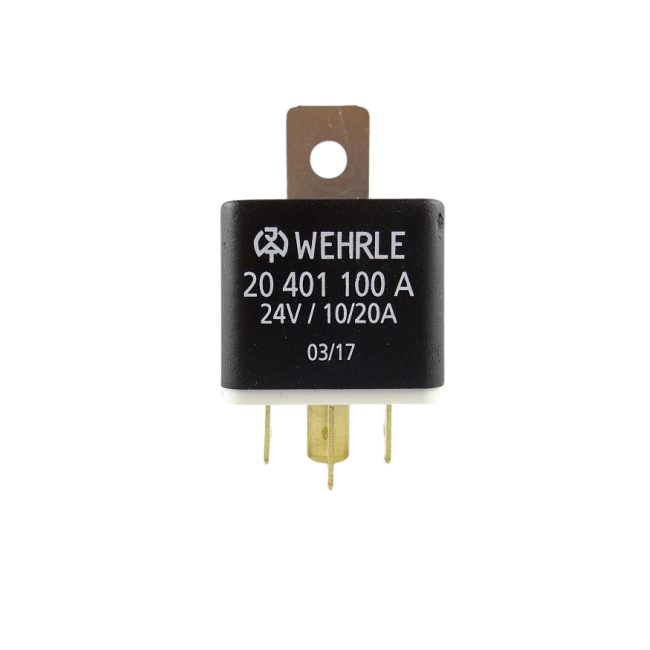 Relais double contact Wehrle 24V 10/20A  - 5 bornes