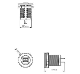 Double prise USB 3.0A