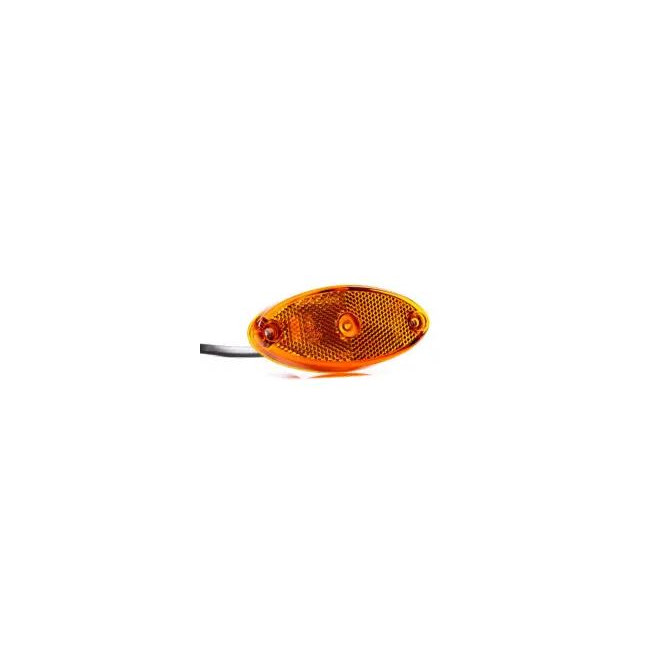 Feu de gabarit LED ovale orange Connecteur 2x1,50mm² 0,5m / fix. à plat