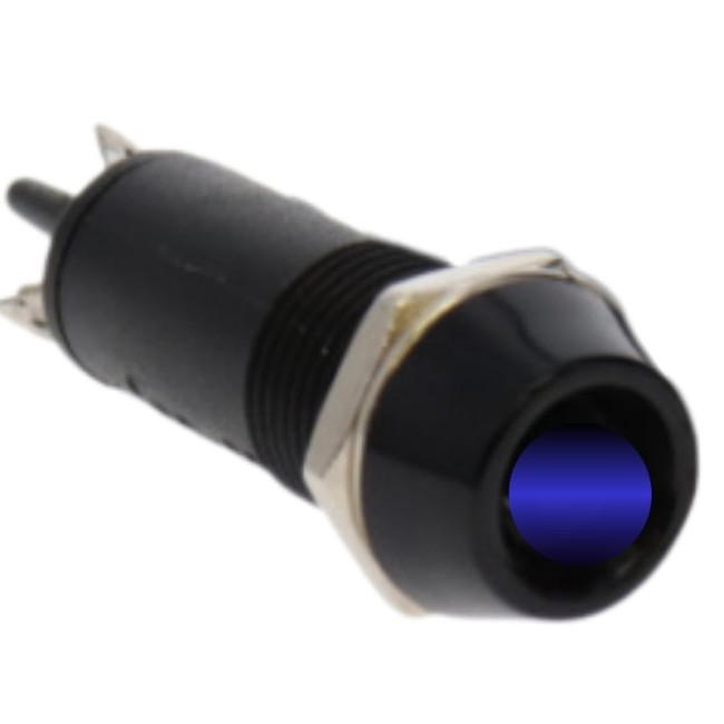 Voyant rond LED (plastique) bleu