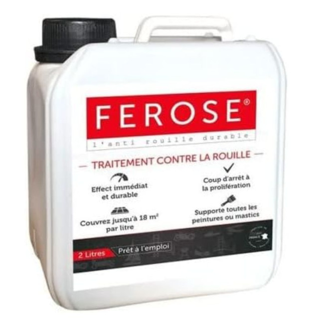 FEROSE, l'anti rouille. Bidon de 2 litres
