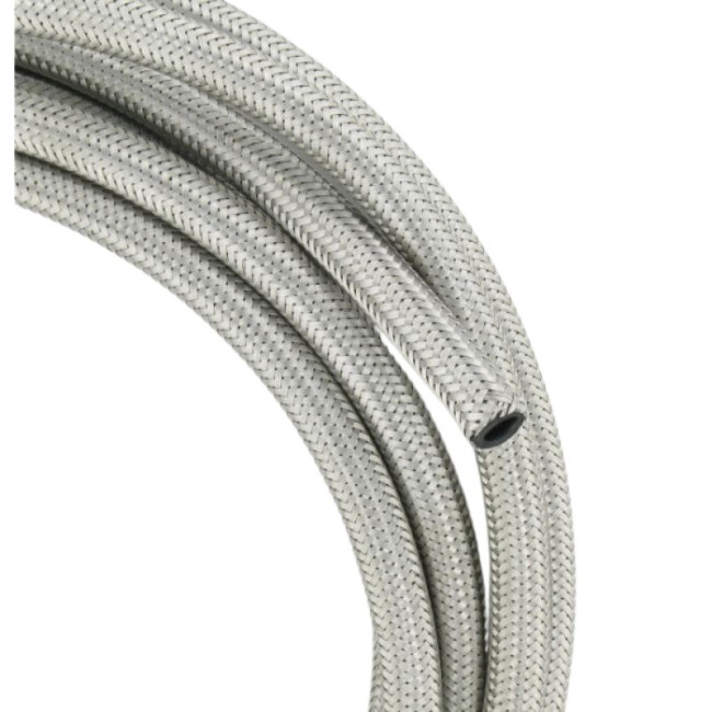 Durite hydrocarbure revêtement tressage acier inoxydable 6X10.5mm