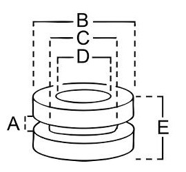 Contraseña tabique de caucho de 8 mm