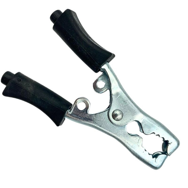 Mini schwarzes Krokodilbatterieclip