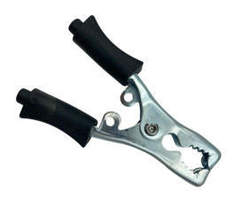 Mini schwarzes Krokodilbatterieclip