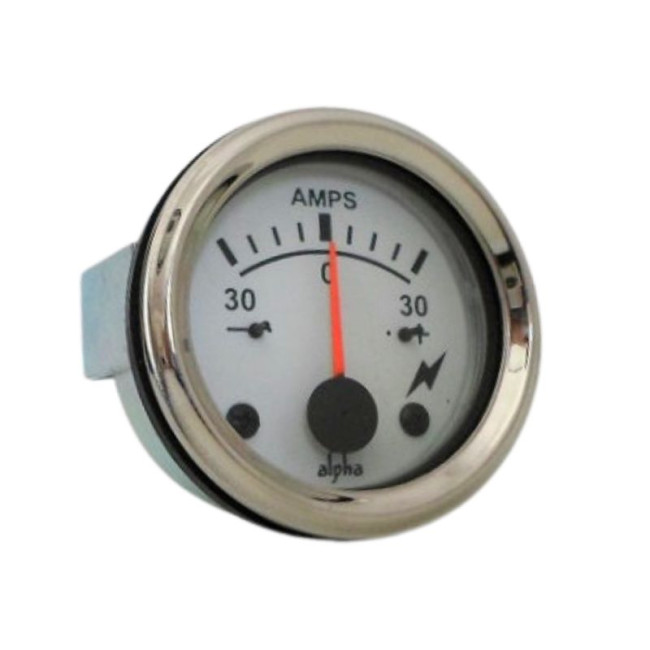 Ampèremètre 12V fond blanc
