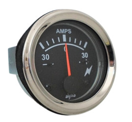 Ampèremètre 12V fond noir
