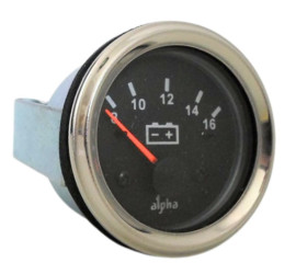Voltmetro 12V sfondo nero