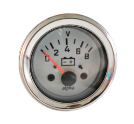 6V voltmetro sfondo bianco