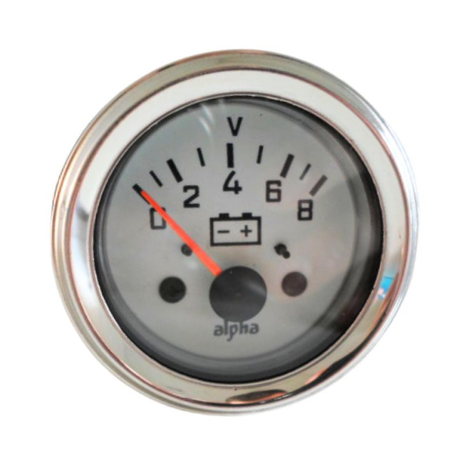 6V voltmetro sfondo bianco