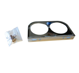 Equerre / Support cadran chrome 52mm 2 emplacements