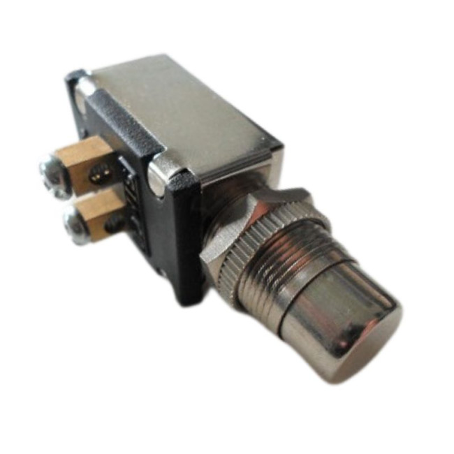 Bouton poussoir chromé à pied