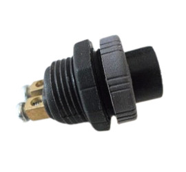 Bouton poussoir noir / gris OFF-(ON)