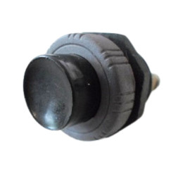 Bouton poussoir noir / gris OFF-(ON)