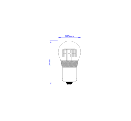 Ampoule LED BAY15D P21/5W blanche 6/12V