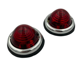 Paire de feux ronds rouges...