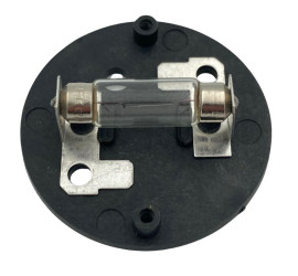 Paire de feux ronds rouges 70mm cerclage chrome