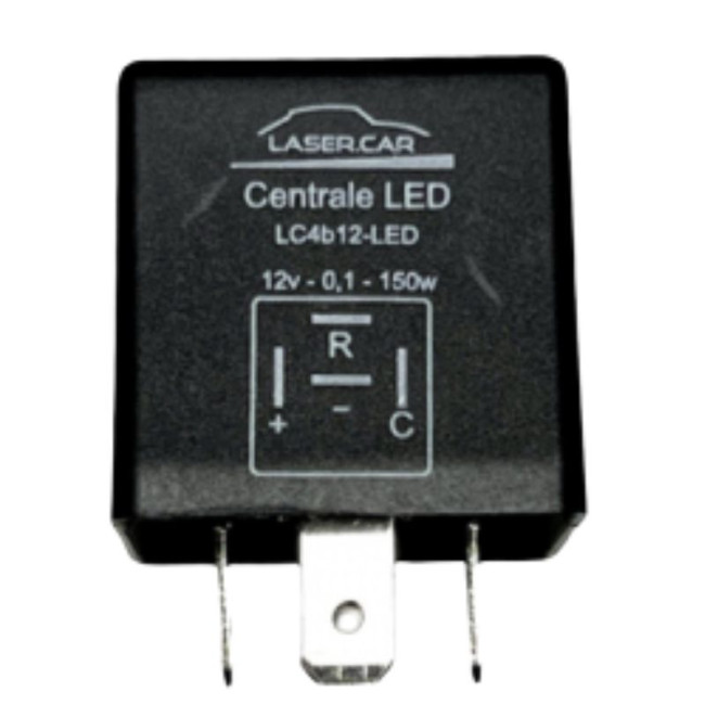 CENTRALE CLIGNOTANT LED 12V, UNIVERSELLE, 4 BROCHES + RETOUR TÉMOIN INTÉGRÉ