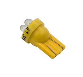 12V bombilla sin base de la cuña T10 LED amarillo