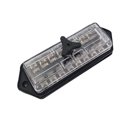 Boîte à fusibles stéatite 8 voies avec cosses par le dessous