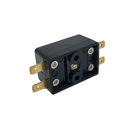 Fusebox pietra ollare 2 vie copertina nera con connettore a forcella