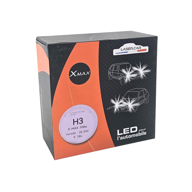 H3 LED 12v - Haute Performance 2500 lm, Blanc, Ampoules LED de remplacement, Plug & Play pour YOUNGTIMERS