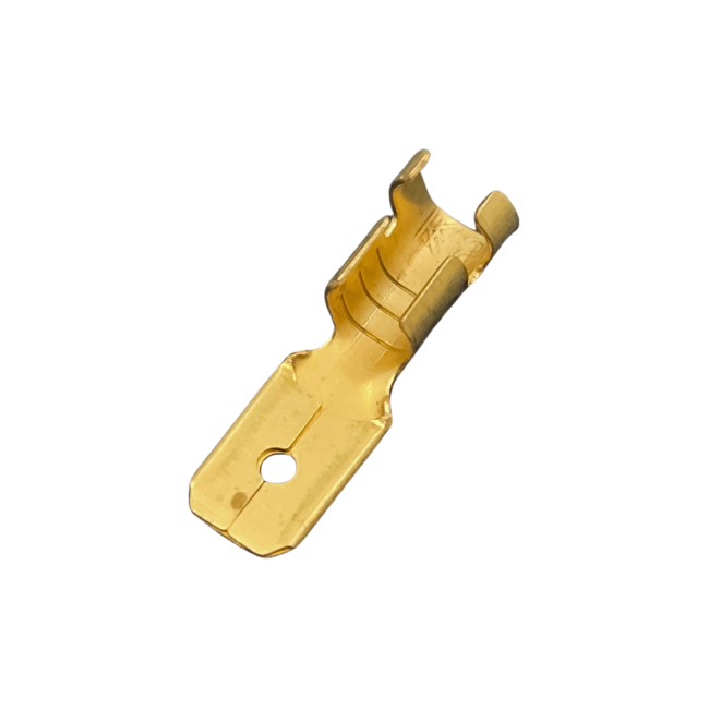 Cosse plate mâle 63mm pour câble section 2.5 à 6 mm