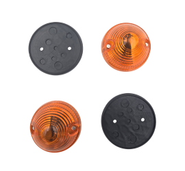 Pair of white round lights...