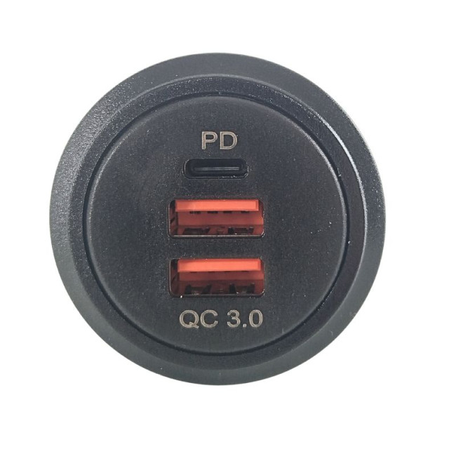 Double prise USB 3.0A + USB-C