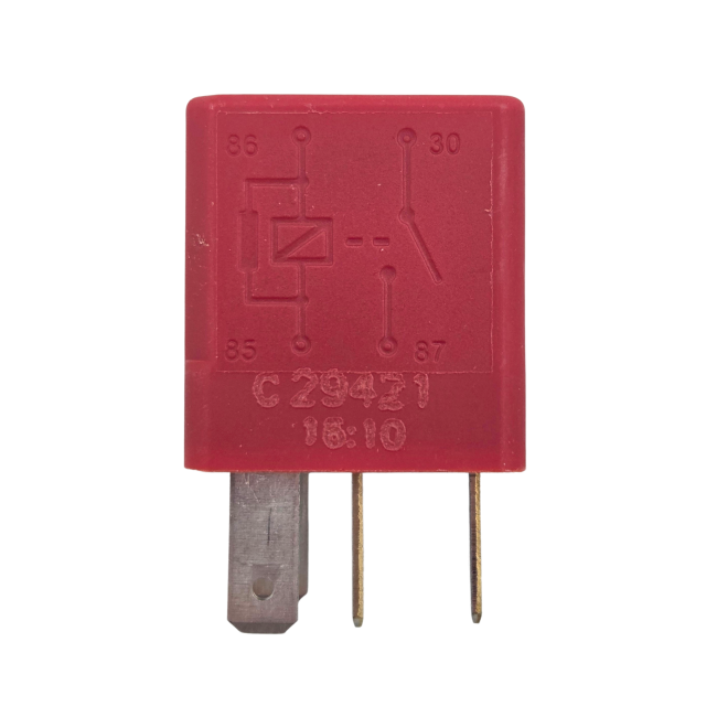 Micro relais 12V 30A avec résistance Rouge