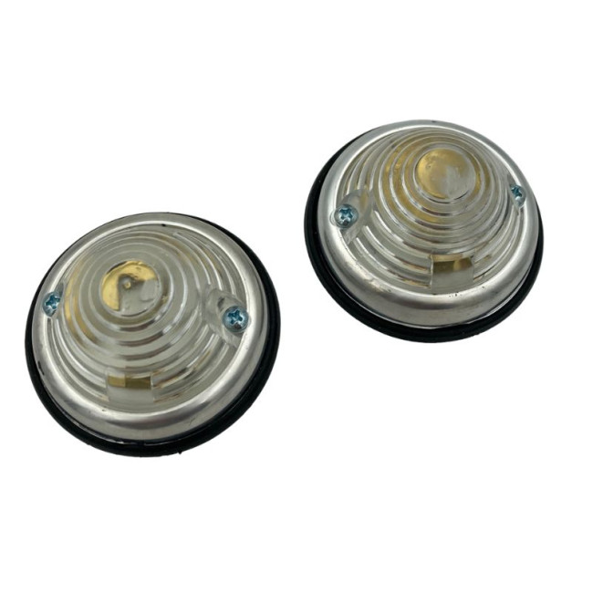 Paire de feux ronds blancs  diamètre 70mm