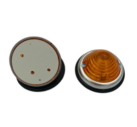 Paire de feux ronds oranges diamètre 70mm